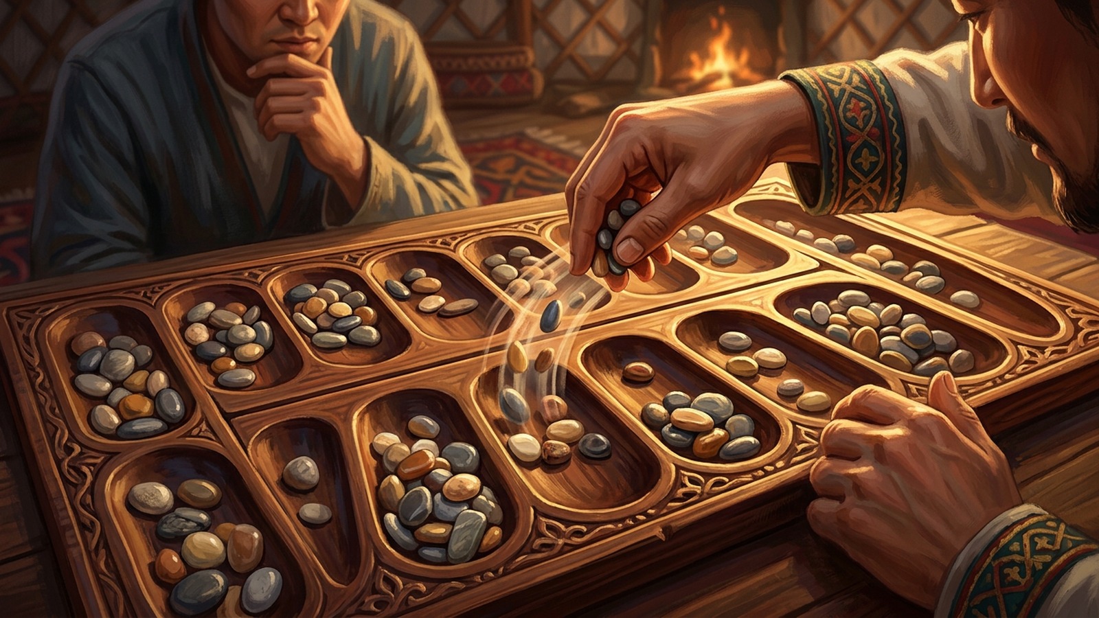 Counting landing pits in a mancala position