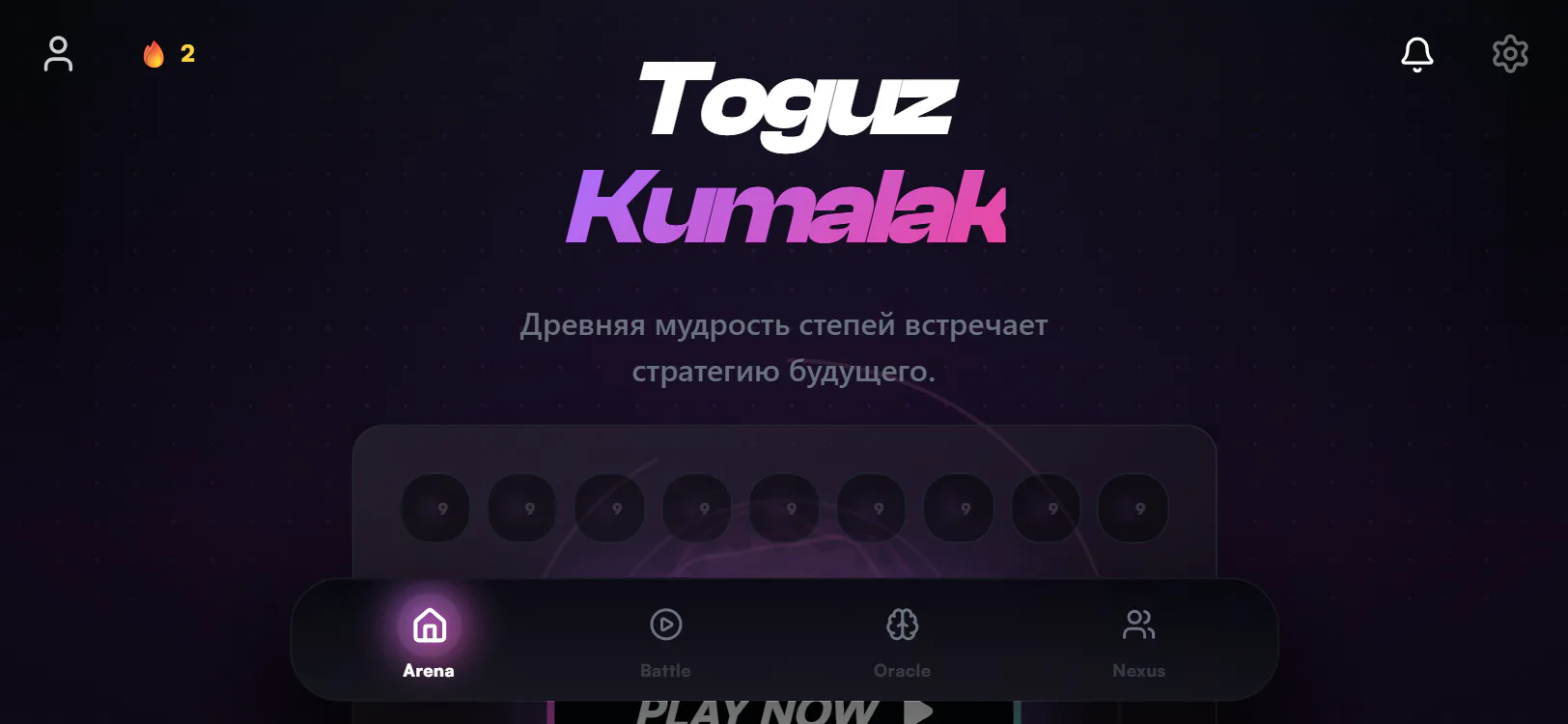 Toguz Arena in mobile landscape orientation