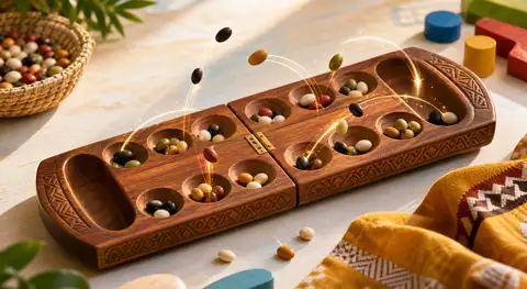 Bestemshe ережелері: балаларға арналған қысқа mancala ойыны